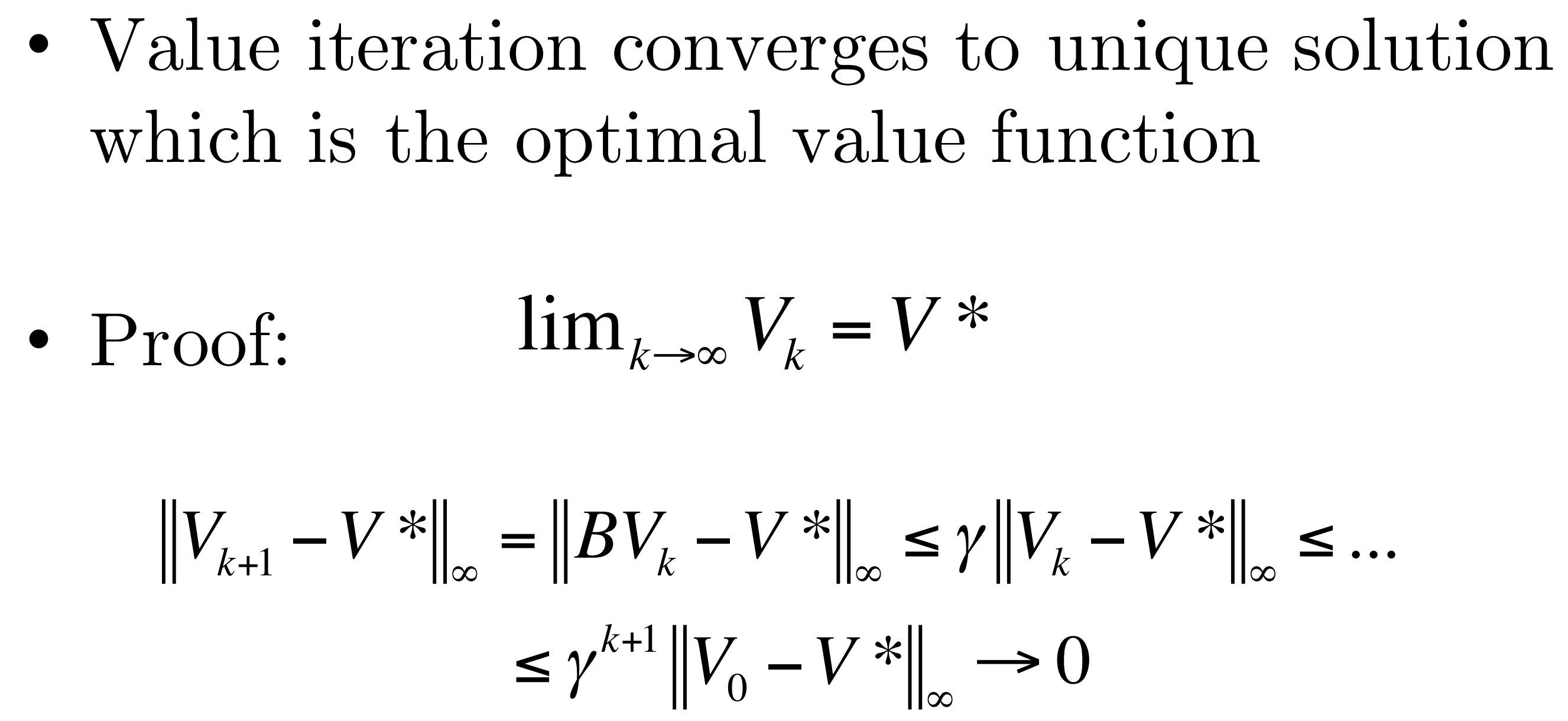 Value Iteration converge